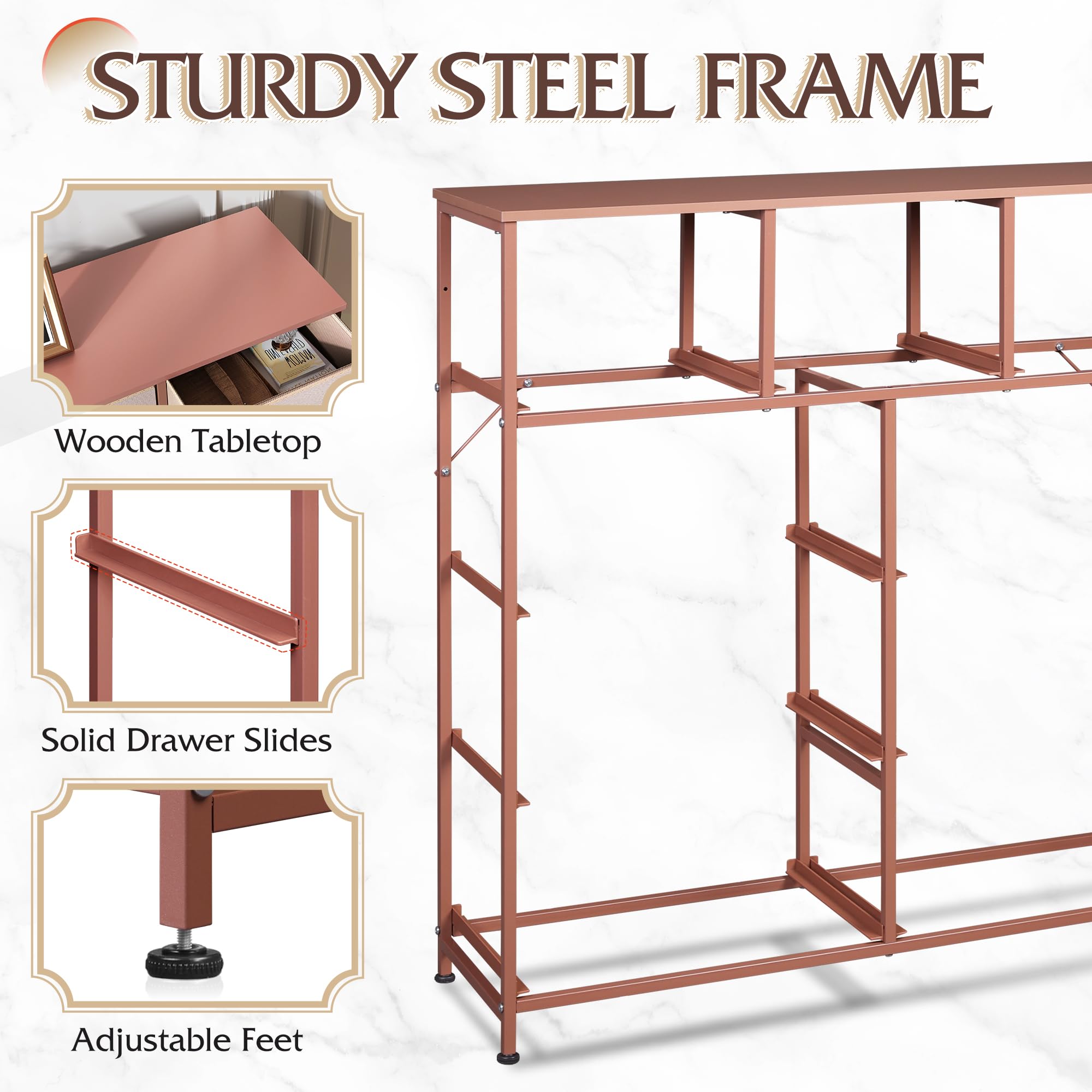 WLIVE dresser in entryway or living space organized with fabric bins