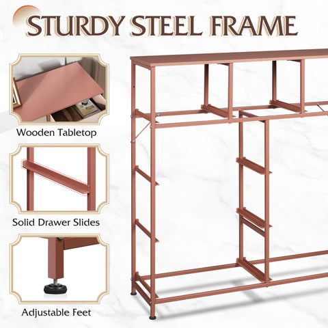 WLIVE dresser in entryway or living space organized with fabric bins