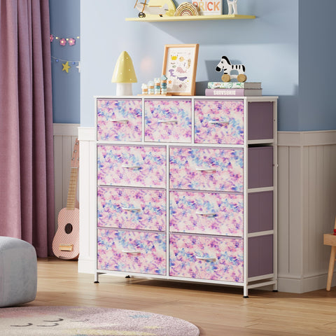 WLIVE dresser wooden top detail for sturdy surface and decor placement