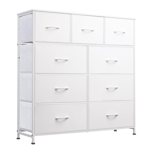WLIVE 9-drawer dresser with wood top offers ample bedroom storage