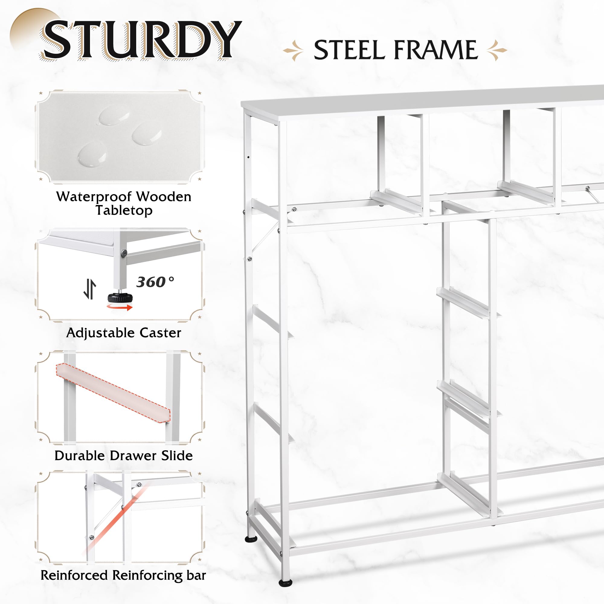 WLIVE adjustable feet help protect floors and keep the unit level