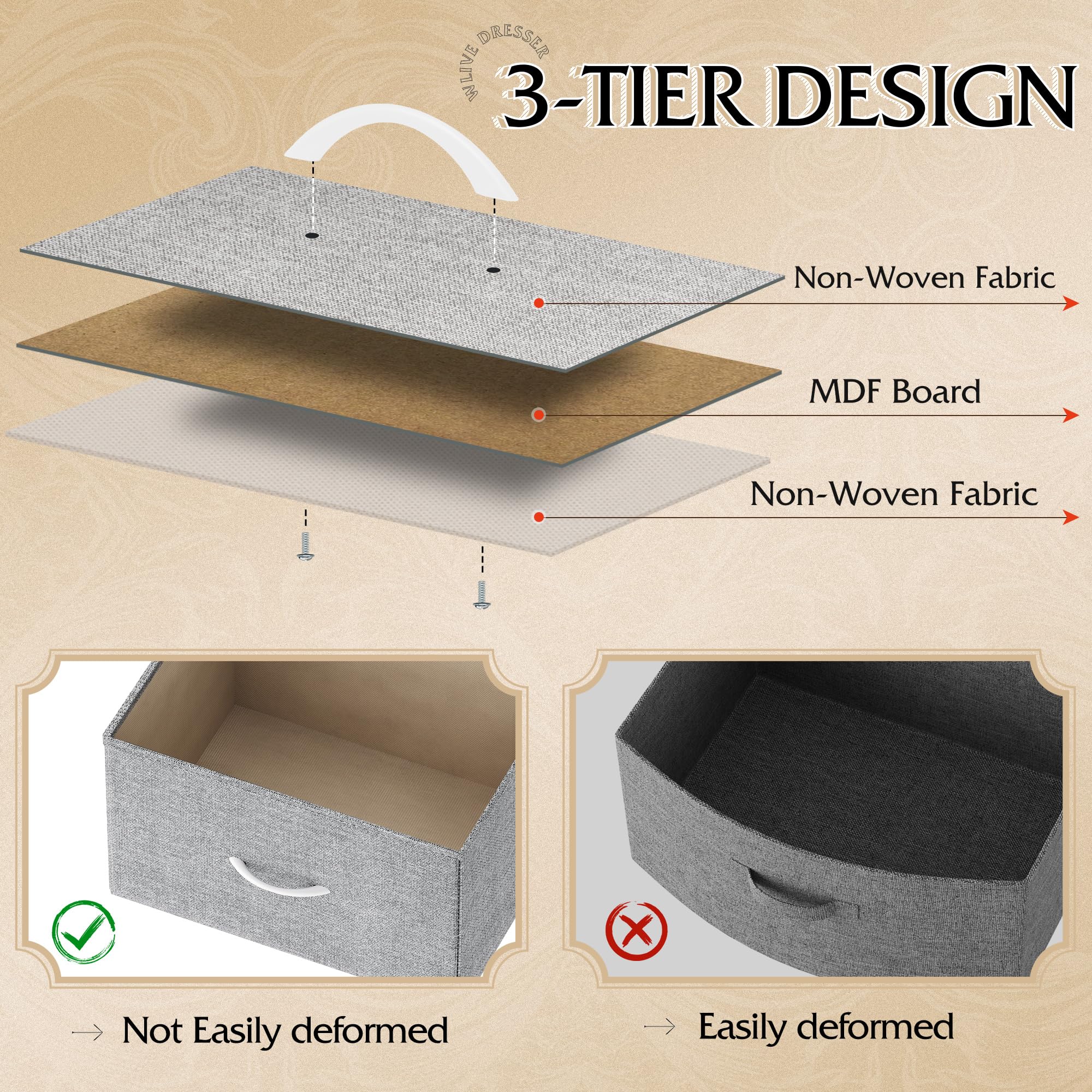 WLIVE adjustable feet protect floors from scratches and ensure stability.