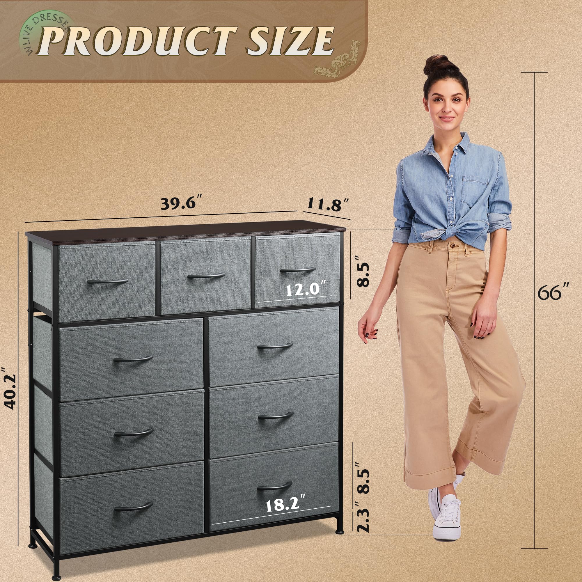 WLIVE bedroom storage setup shows versatile placement in living spaces.