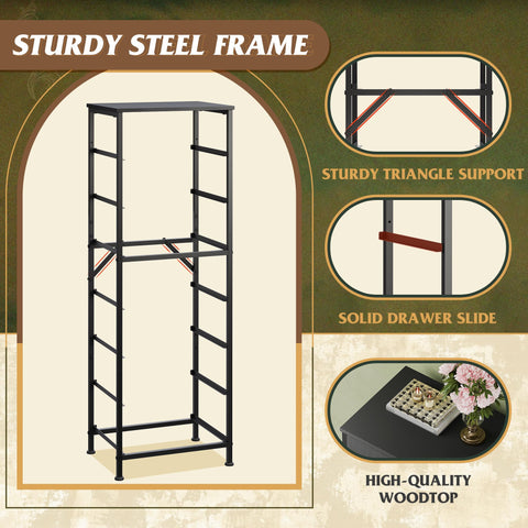 WLIVE dresser in bedroom setup offers hidden storage and display space