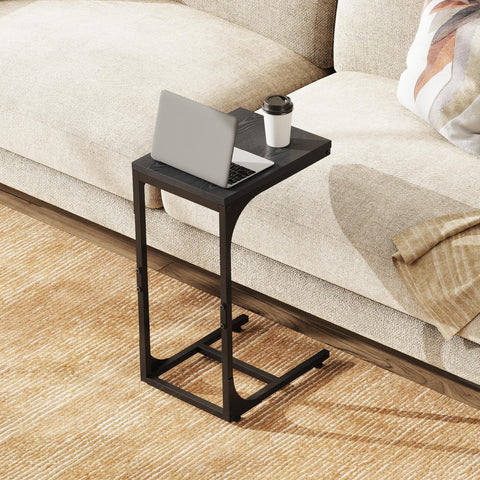 WLIVE C-shaped end table is easy to assemble with no extra tools.
