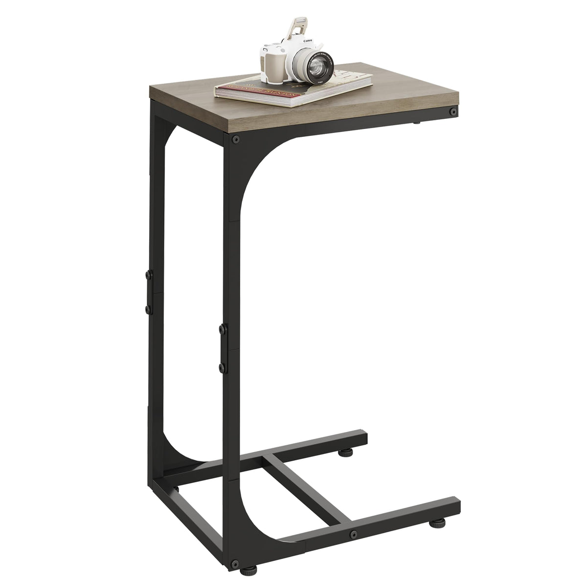 WLIVE C shaped end table during easy assembly.