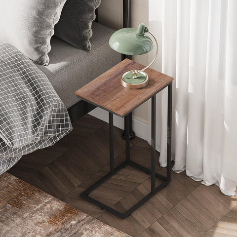 WLIVE C-Shaped End Table placed in a living room setup for everyday tasks