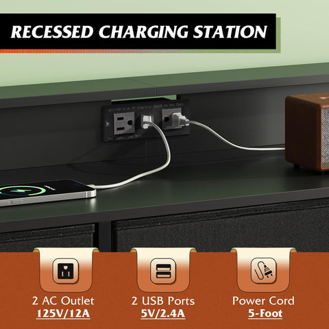 WLIVE charging station with USB ports keeps devices powered.