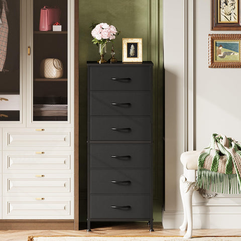 WLIVE fabric drawers offer smooth, easy access and organization.
