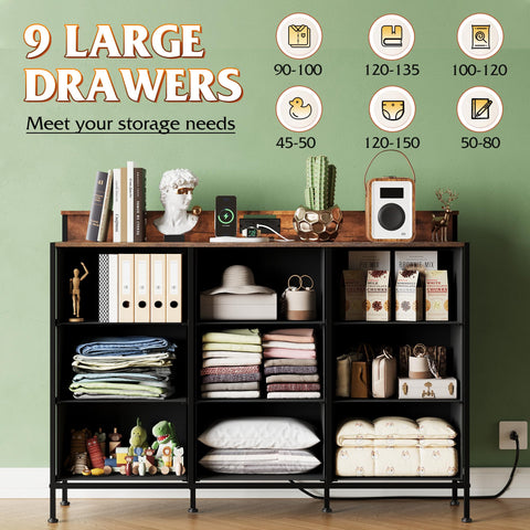 WLIVE fabric drawers close-up highlighting breathable storage