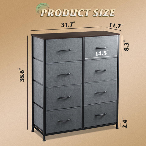 WLIVE fabric dresser easy-to-pull handles enable quick access