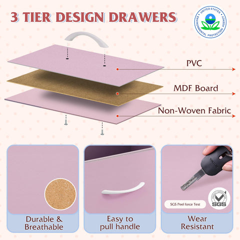 WLIVE smooth slide tracks ensure effortless drawer operation.