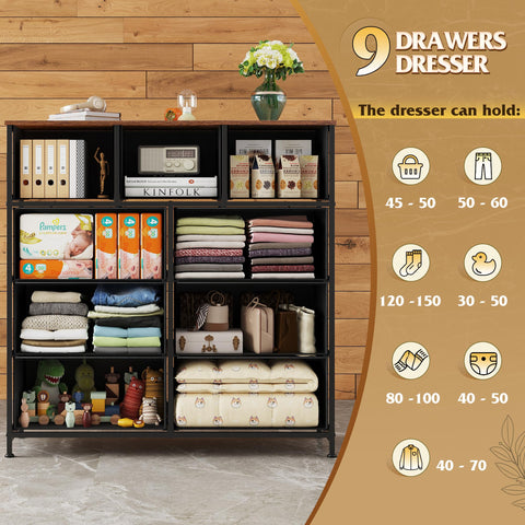 WLIVE drawer unit showing foldable fabric bins for easy organization.