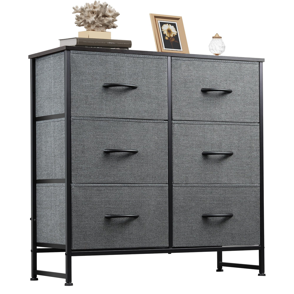 WLIVE dresser with 6 drawers front view showing generous clothing storage