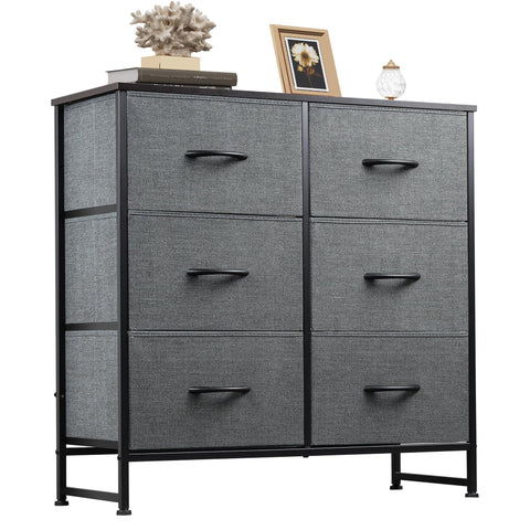 WLIVE dresser with 6 drawers front view showing generous clothing storage