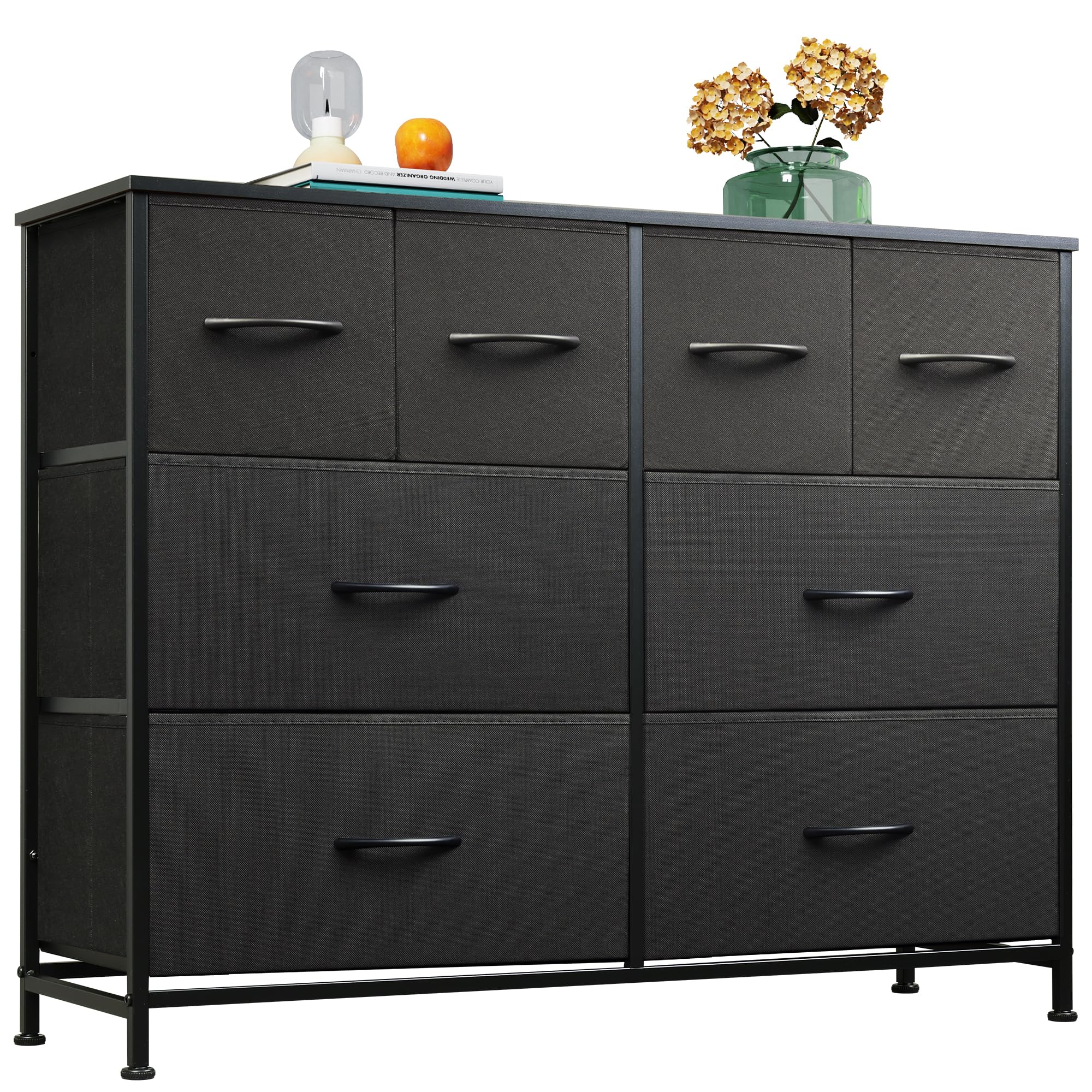 WLIVE dresser front view with eight drawers for organized bedroom storage.