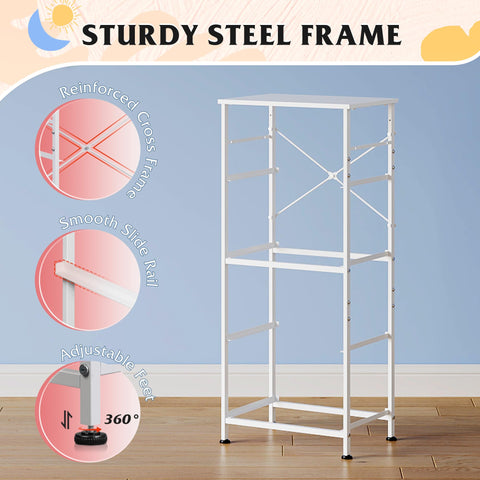WLIVE dresser with adjustable feet protecting floors on any surface