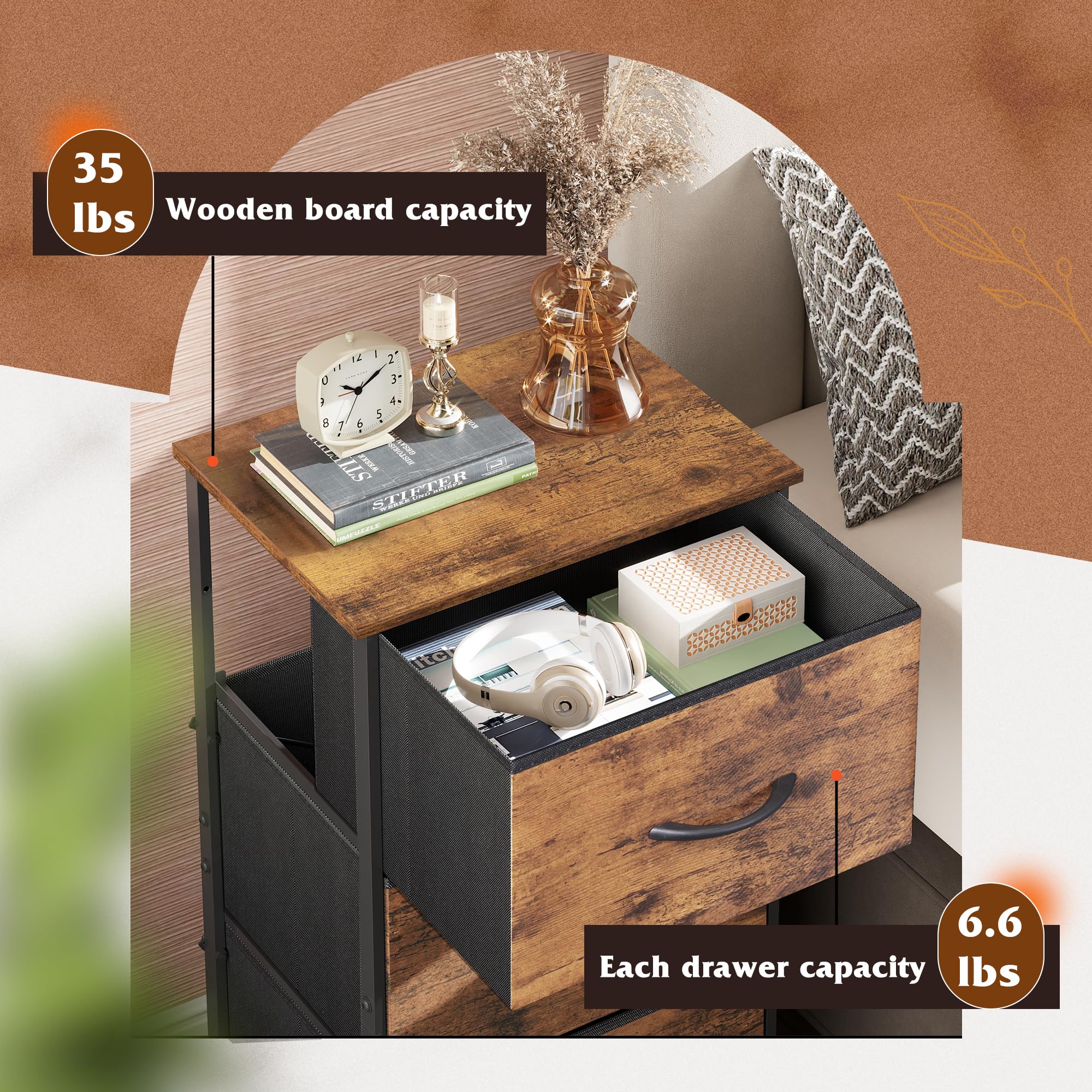 WLIVE dresser has four adjustable feet to protect floors.