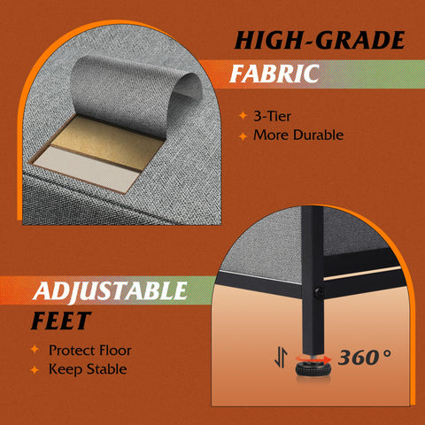 WLIVE dresser adjustable feet protect floors during setup