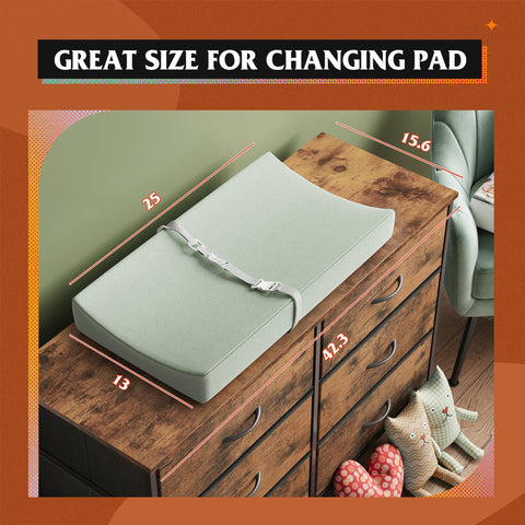 WLIVE dresser with five adjustable feet protects floors