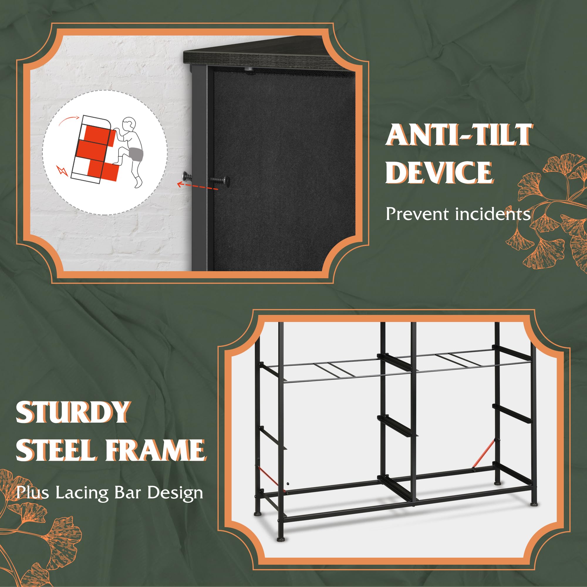 WLIVE dresser included assembly instructions for quick setup