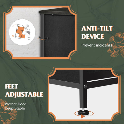 WLIVE dresser in charcoal black bedroom demonstrates cohesive style