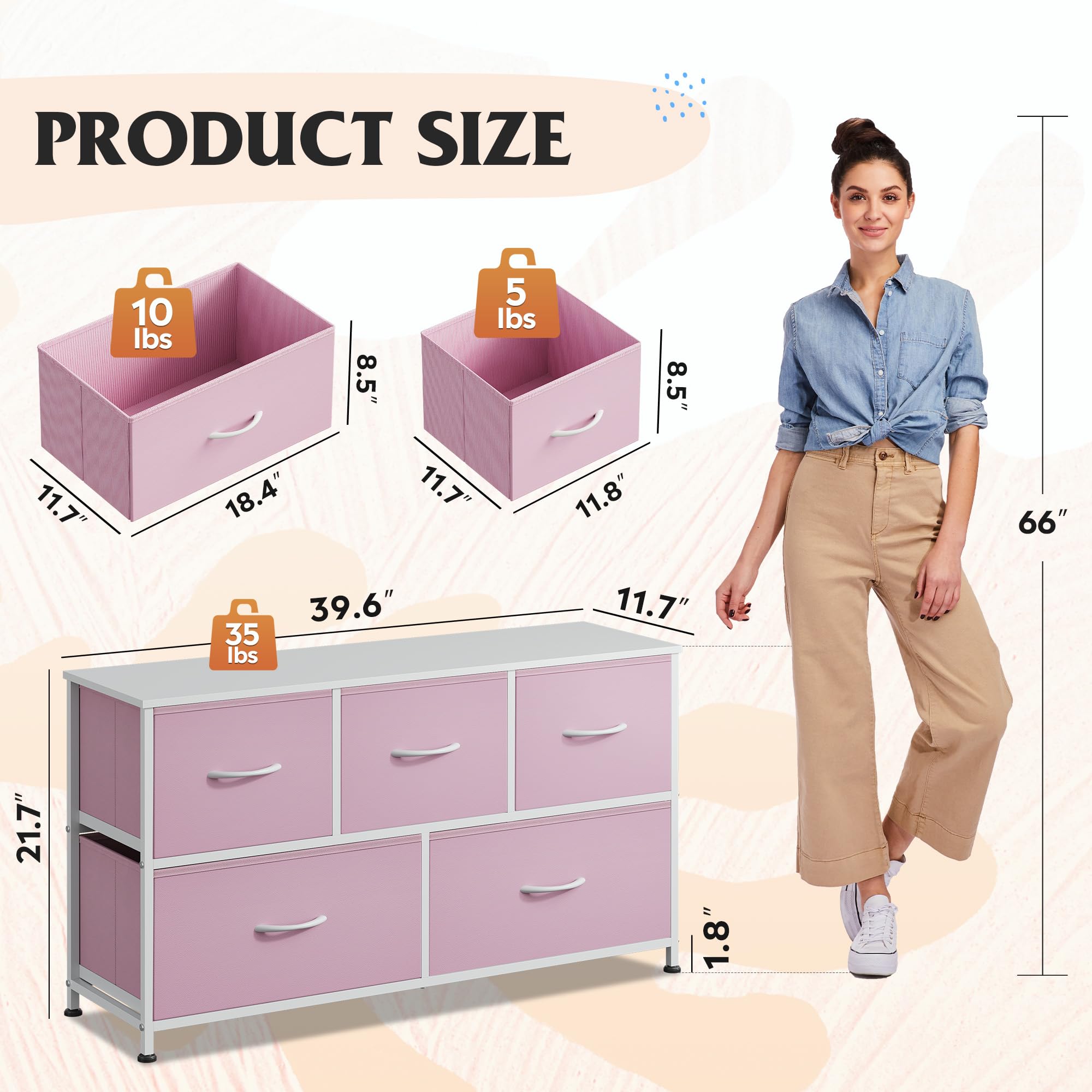 WLIVE compact design fits dorms and small bedrooms.