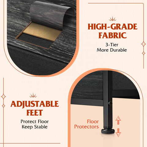 WLIVE dresser deep drawers illustrate space for blankets and larger garments.