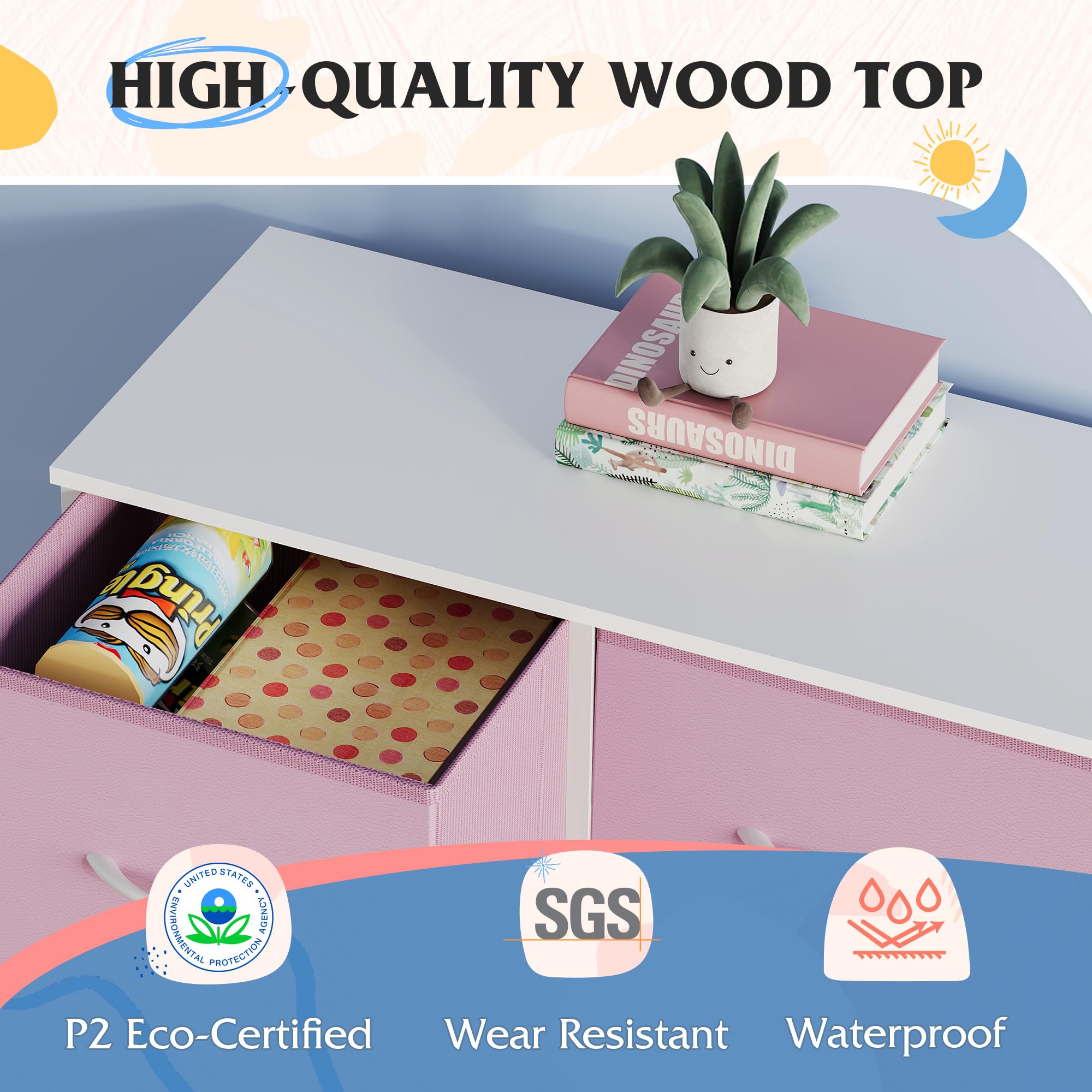 WLIVE dresser with easy assembly and included hardware.