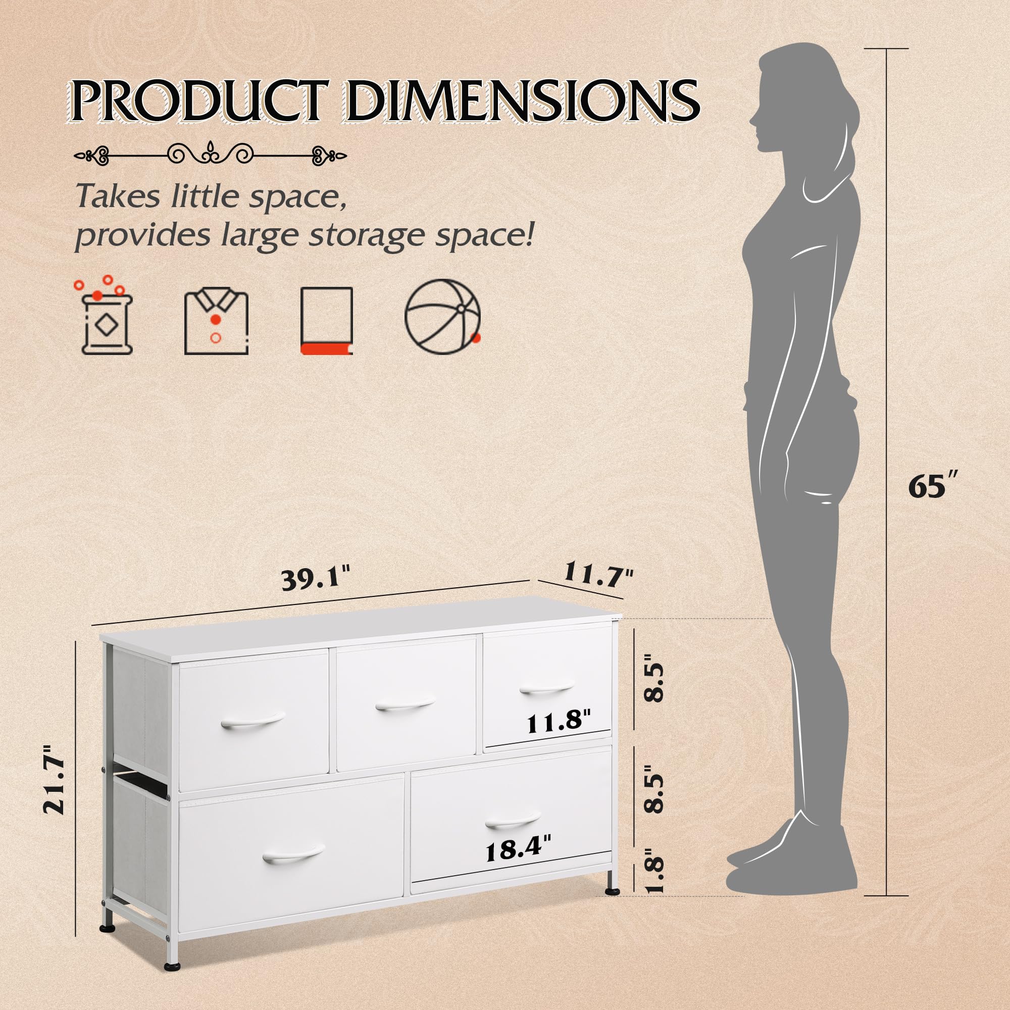 WLIVE dresser easy assembly with included hardware and guide video