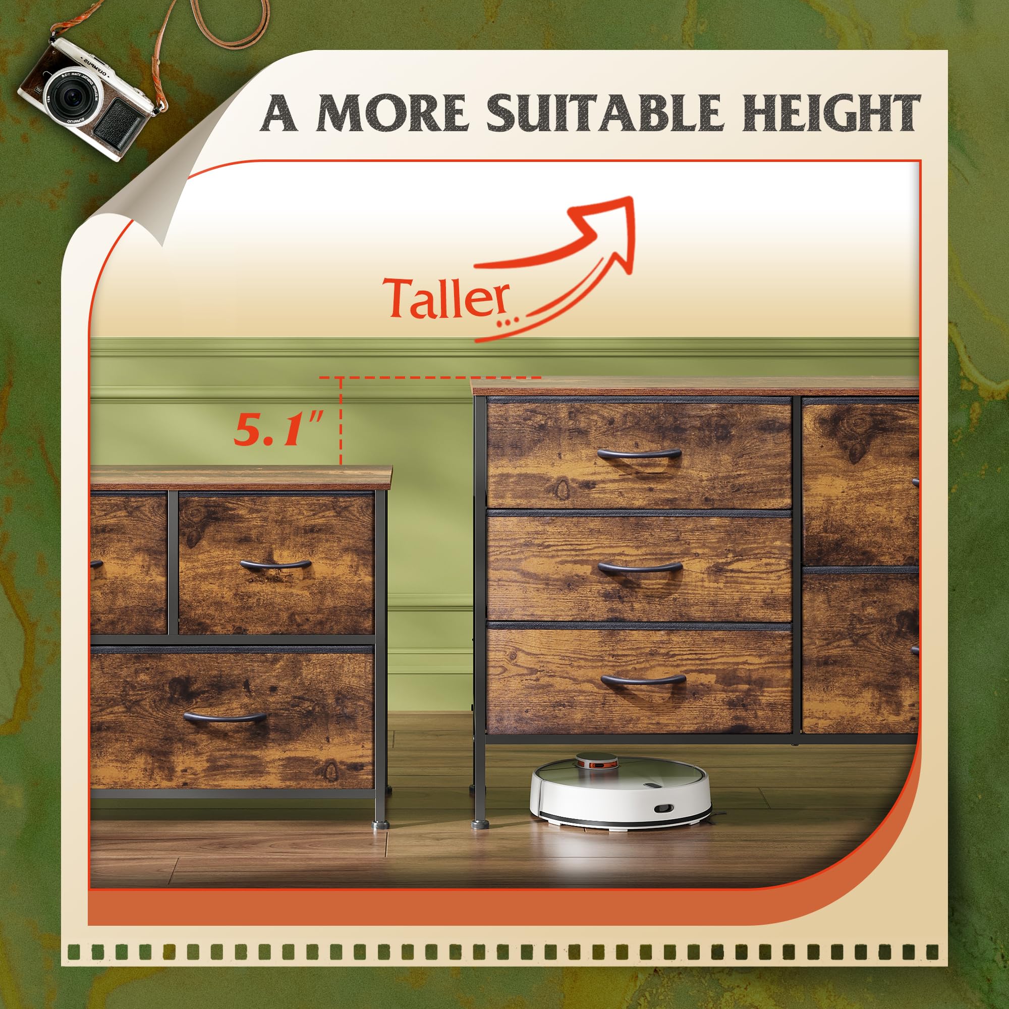WLIVE dresser entryway setup shows versatile placement in hallways or foyers.