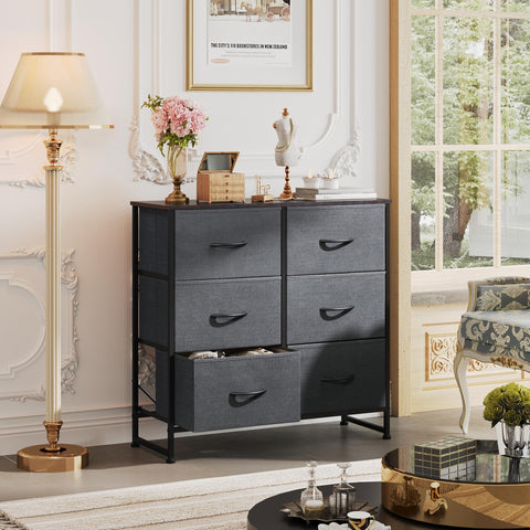 WLIVE dresser fabric drawers close-up highlighting breathable, durable storage