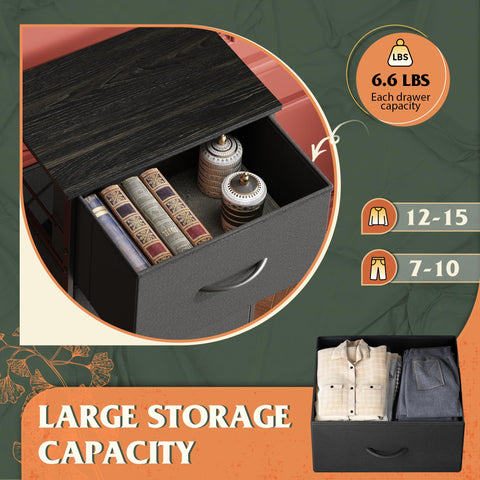 WLIVE Dresser fabric drawers offer lightweight storage and easy cleaning