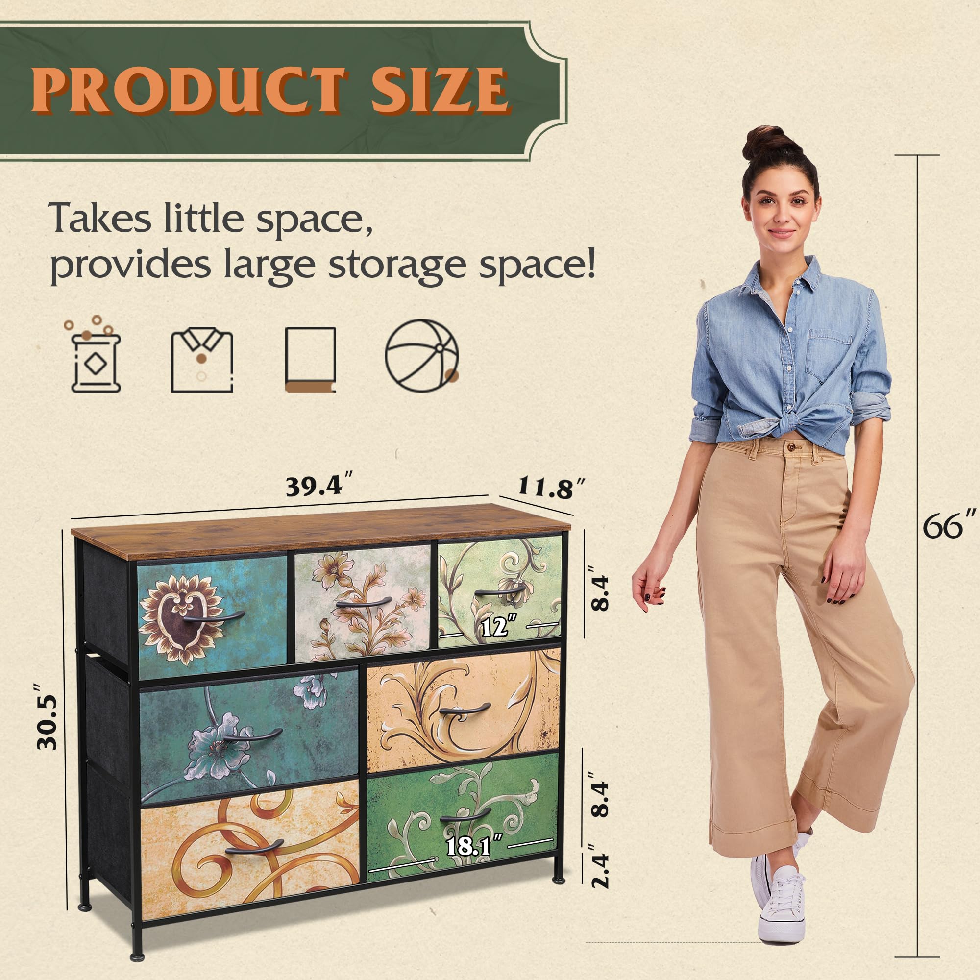 WLIVE dresser in living room setup complements bedrooms and common spaces.