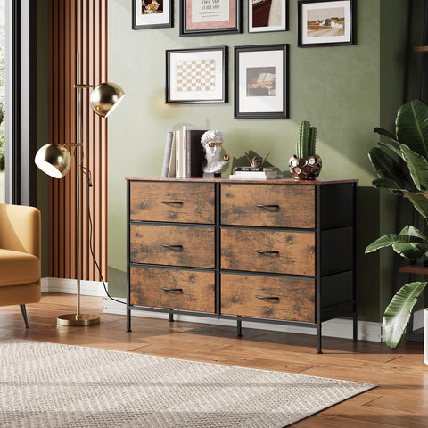 WLIVE dresser with sturdy metal frame for stability
