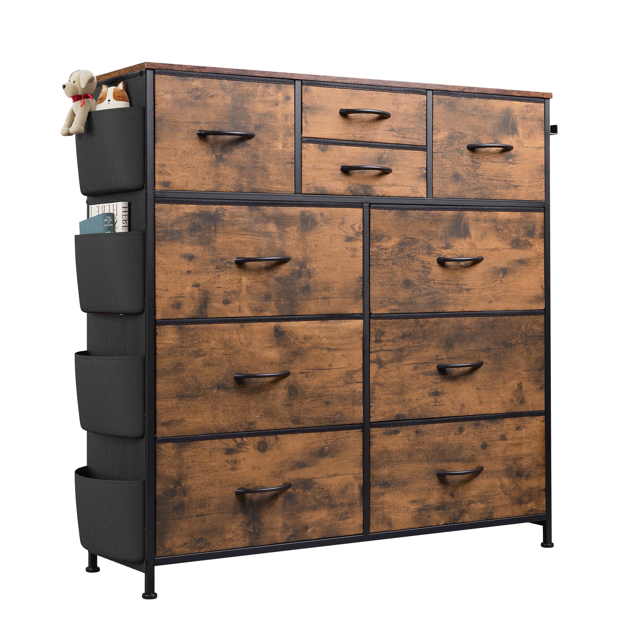 WLIVE Multi-use dresser stores clothes, toys, cosmetics with clear organization