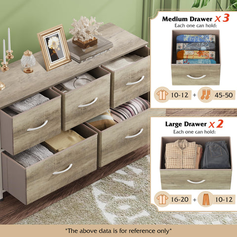 WLIVE dresser sturdy steel frame emphasizes stability in daily use