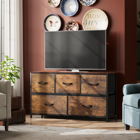 WLIVE Dresser top surface displaying a lamp and photos for easy reach.