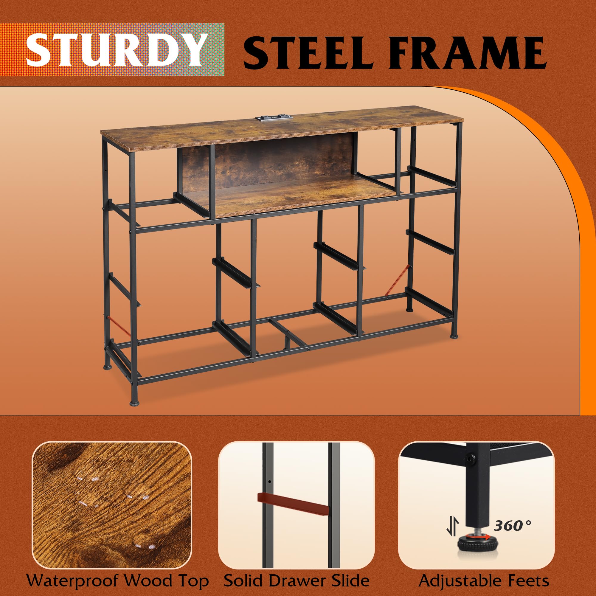 WLIVE dresser anti-tilt feature for wall safety