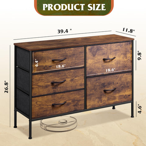 WLIVE dresser tv-stand option accommodates a small television without clutter.