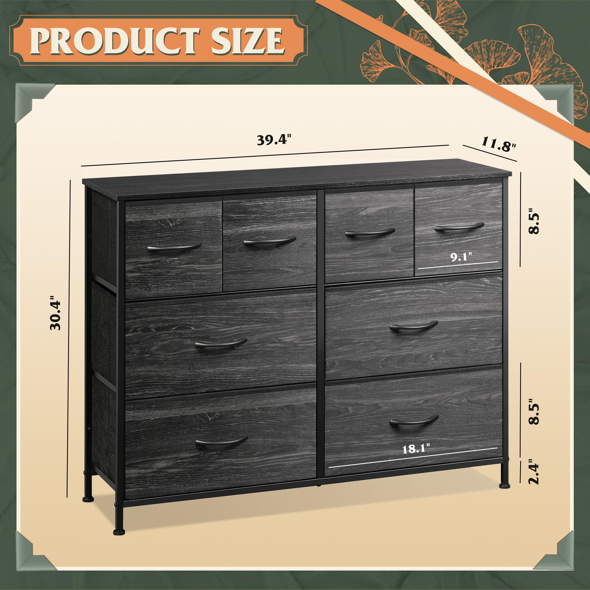 WLIVE dresser versatile storage in bedroom, living room, or hallway