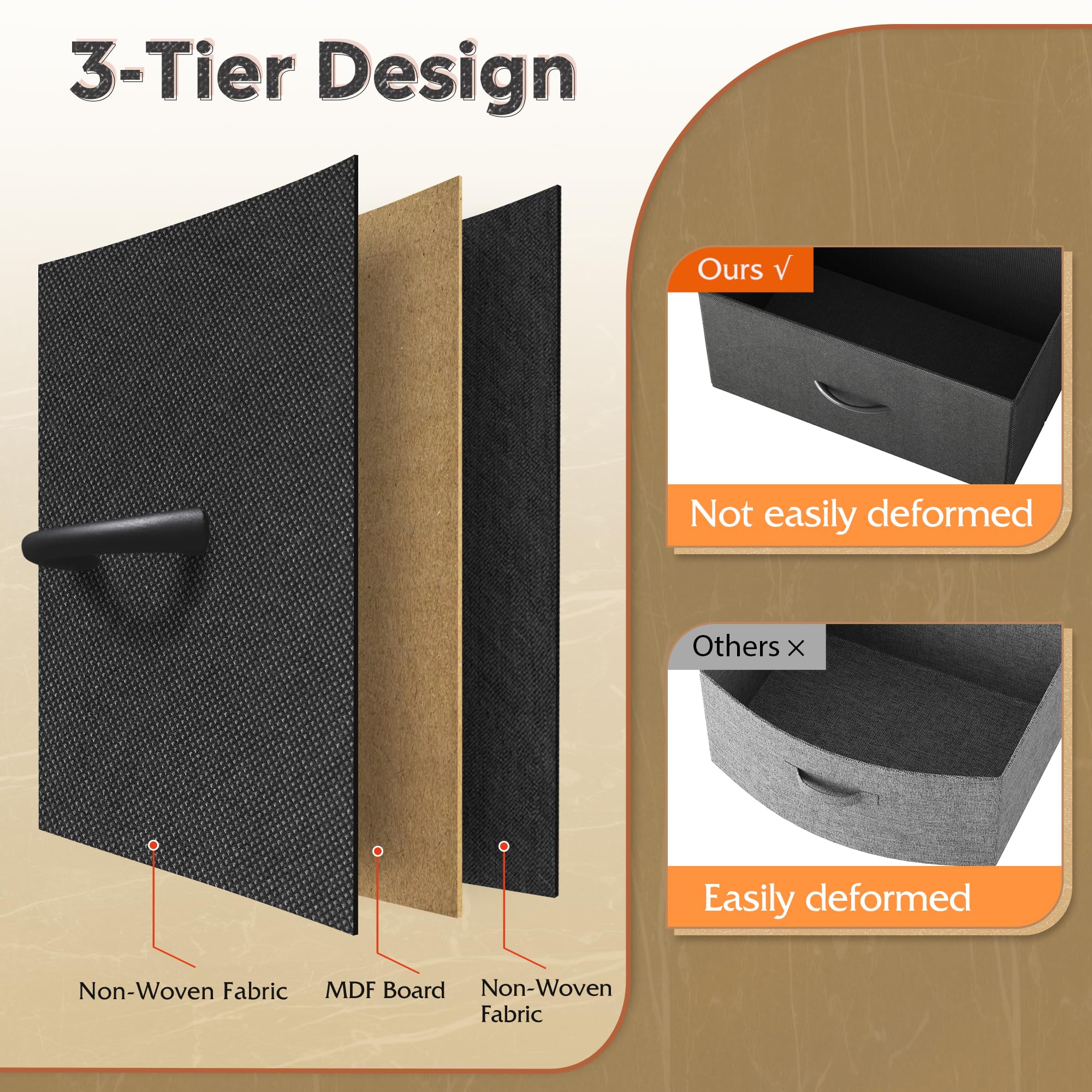 WLIVE dresser top is water-resistant, protecting surfaces.