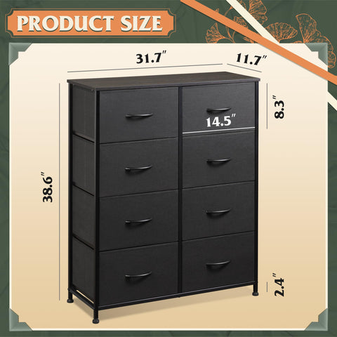 WLIVE dresser wood top and handles for easy access