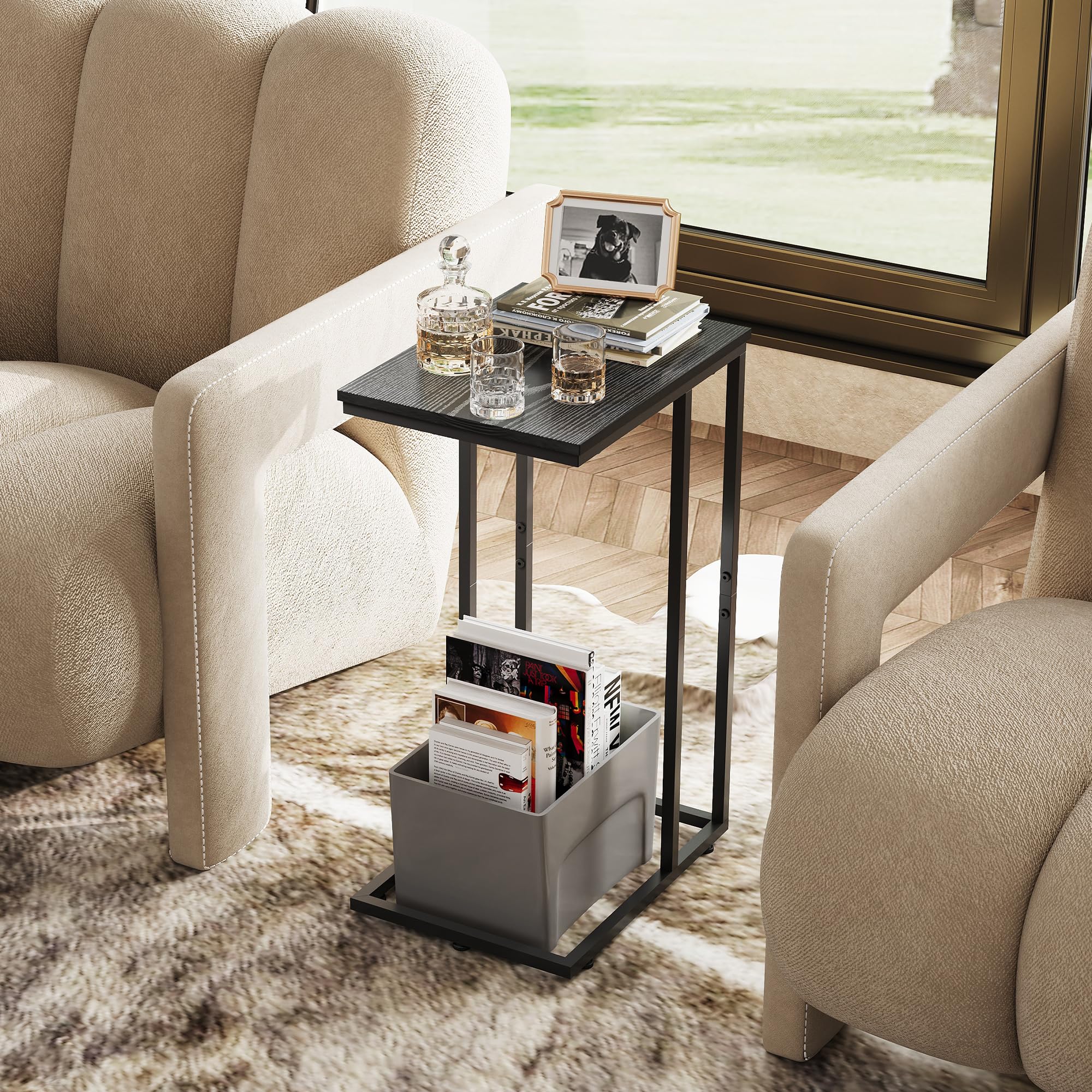 WLIVE assembly-friendly end table with numbered parts and video guide