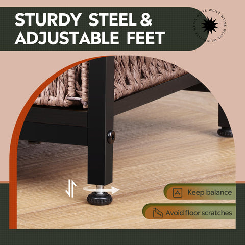 WLIVE end table bedroom setup with bedside placement and charging