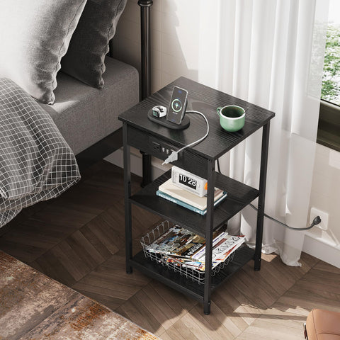WLIVE end table living room setup beside a sofa for convenient storage