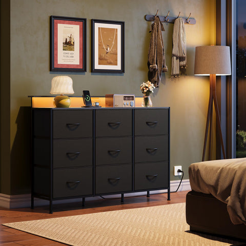 WLIVE entertainment center with wood top offers sturdy display space.