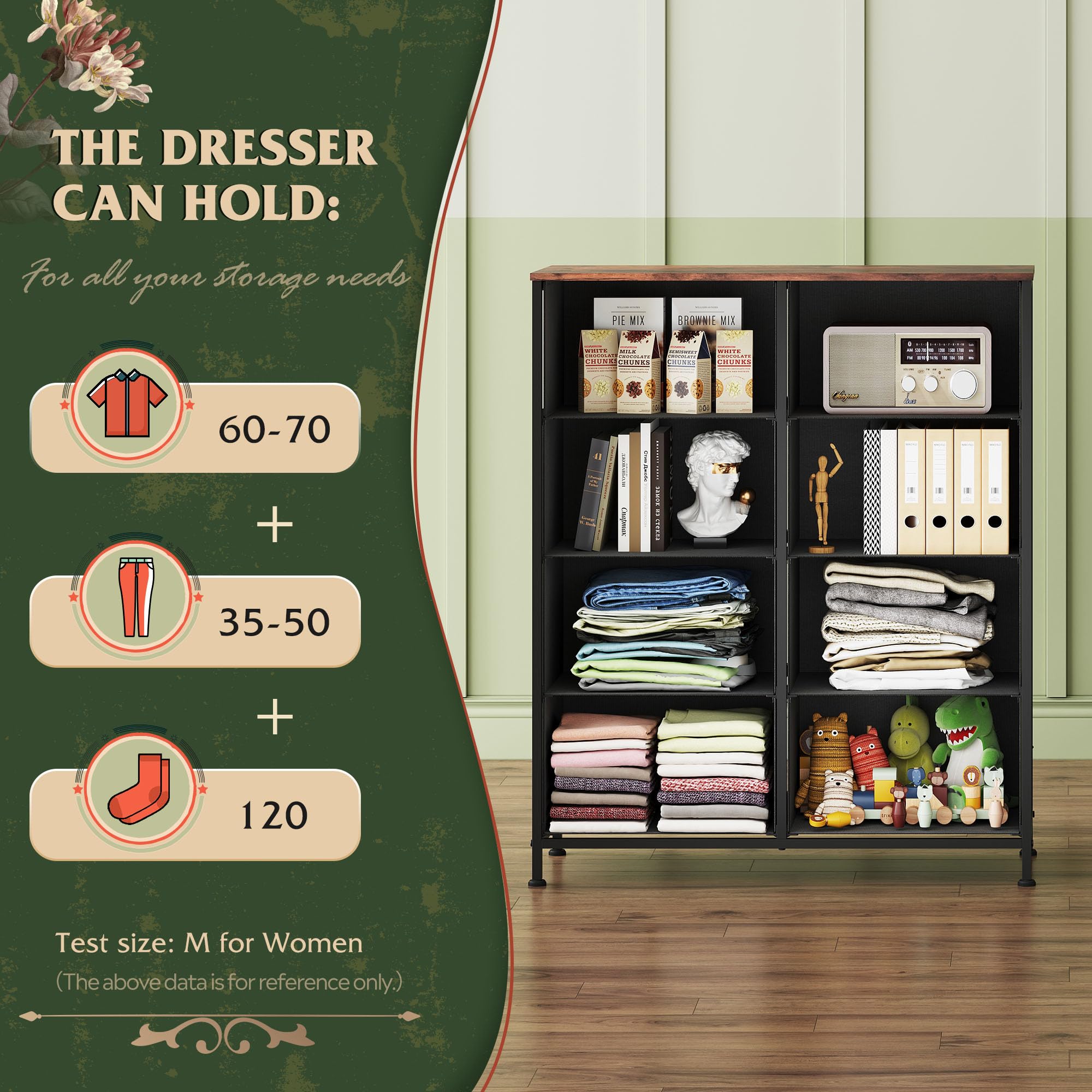 WLIVE fabric-bin drawer closeup highlights breathable storage