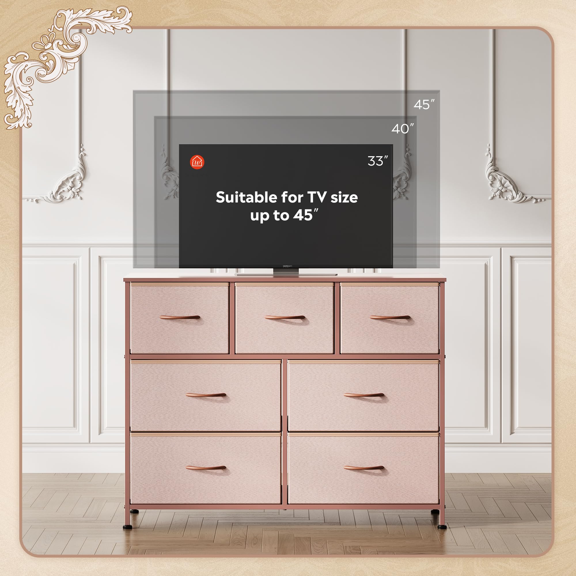 WLIVE fabric bin drawers help tidy CDs DVDs and accessories.