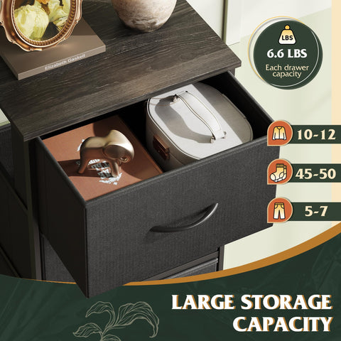 WLIVE Fabric Dresser side profile emphasizes slim footprint for small rooms.